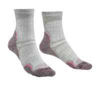 Bridgedale Ultra Ligth T2 Merino Performance 3/4 Crew Dames Wandelsok Aubergine L
