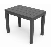 Pro garden camping tafeltje - antraciet - kunststof - 60 x 39 x 45 cm - buitentafeltje