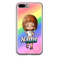 Chibi Maker vrouw: iPhone 8 Plus Transparant Hoesje
