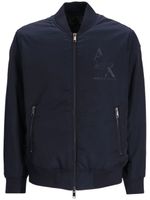 Armani Exchange veste bomber à logo imprimé - Bleu - thumbnail