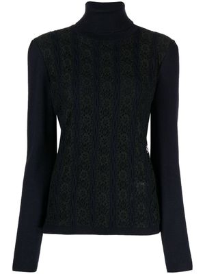 Valentino Garavani Pre-Owned pull à col roulé - Bleu