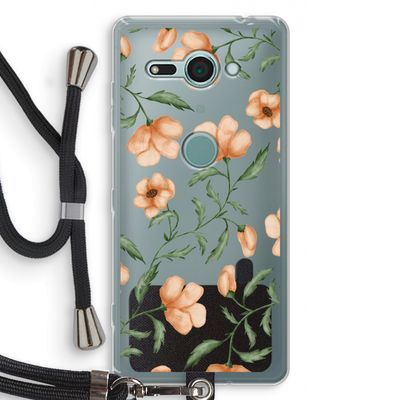 Peachy flowers: Sony Xperia XZ2 Compact Transparant Hoesje met koord