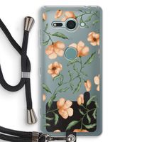 Peachy flowers: Sony Xperia XZ2 Compact Transparant Hoesje met koord