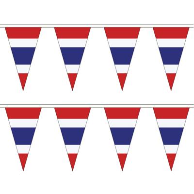 Thailand Vlaggetjes vlaggenlijn slinger - 2x - 500 cm - polyester - binnen/buiten - versiering/feest