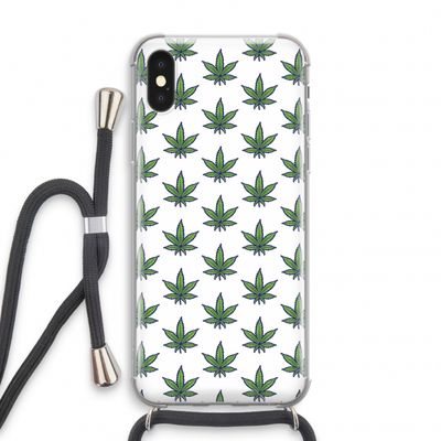 Weed: iPhone XS Transparant Hoesje met koord