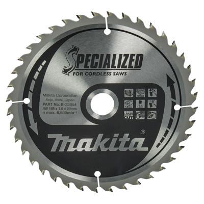 Makita Cirkelzaagblad voor Hout | Specialized | Ø 165mm Asgat 20mm 40T - B-32954