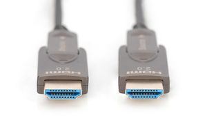 Digitus AK-330127-150-S HDMI-kabel HDMI Aansluitkabel HDMI-A-stekker 15 m Zwart Afgeschermd (dubbel), Afgeschermd (drievoudig), Flexibel, Afscherming totaal,