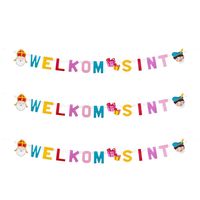 3x Letterslingers Welkom Sint 150 cm