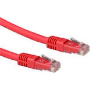 ACT Rode 1 meter LSZH U/UTP CAT6A patchkabel met RJ45 connectoren