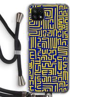 Majorelle Blue Print: Samsung Galaxy A22 5G Transparant Hoesje met koord