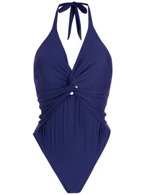 Amir Slama maillot de bain à détail noué - Bleu