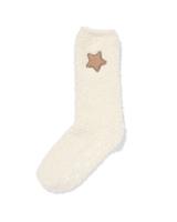 HEMA Huissokken Maat 36-41 Fluffy Ster Crème