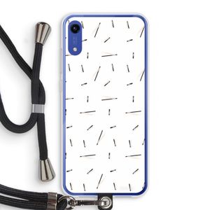 Hipster stripes: Honor Play 8A Transparant Hoesje met koord