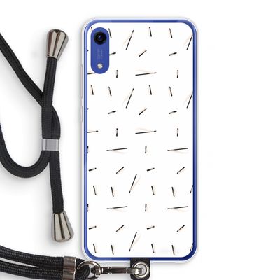 Hipster stripes: Honor Play 8A Transparant Hoesje met koord