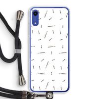 Hipster stripes: Honor Play 8A Transparant Hoesje met koord
