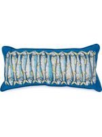 Fornasetti coussin à imprimé graphique - Bleu