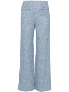 Maje pantalon en tweed à coupe ample - Bleu