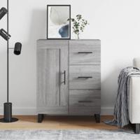 Dressoir 69,5x34x90 cm bewerkt hout grijs sonoma eikenkleurig