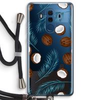 Kokosnoot roze: Huawei Mate 10 Pro Transparant Hoesje met koord