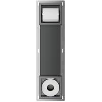 Xellanz Rocko Toiletrolhouder zonder Klep en Reserverolhouder - Inbouw - Gunmetal