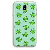 Groene blaadjes: Samsung Galaxy J7 (2017) Transparant Hoesje