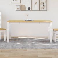 Eettafel Corona 160x80x75 cm massief grenenhout wit