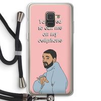 Hotline bling: Samsung Galaxy A8 (2018) Transparant Hoesje met koord