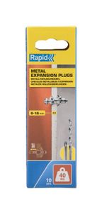 Rapid Hollewandpluggen | Ø11x37 | Voor 6-16 mm plaatdikte | 40kg draagkracht | 10 stuks in een doos - 5001549