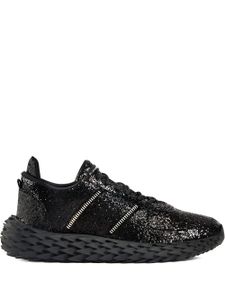 Giuseppe Zanotti baskets basses à paillettes - Noir