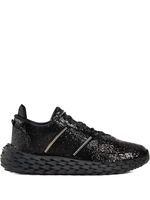 Giuseppe Zanotti baskets basses à paillettes - Noir