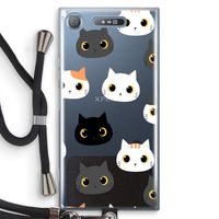 Katten: Sony Xperia XZ1 Transparant Hoesje met koord