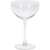 12x Champagneglazen/cocktailglazen transparant 240 ml champagne