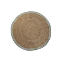Tapijt DKD Home Decor 200 x 200 x 1 cm Scandi Natuurlijk Polyester Katoen Groen Lichtbruin Jute