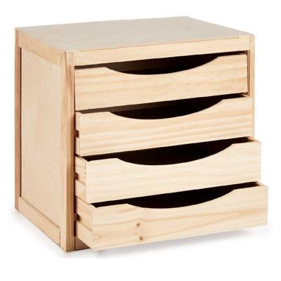 Kipit Bureau Organizer ladeblok - 39 x 30 x 38 cm - hout - 4x lades - kantoor