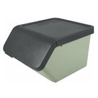 Sunware Sigma Home sorteer bak - afvalbak - groen - stapelbaar - 45L - 49 x 39 x 30 cm