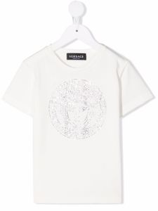 Versace Kids t-shirt Medusa orné de cristaux - Blanc