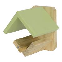 Boon Vogelhuisje - voederhuisje - pindakaashuisje - hout - groen dakje - 16 cm