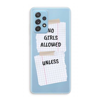 No Girls Allowed Unless: Samsung Galaxy A73 Transparant Hoesje