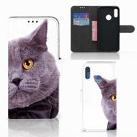Honor 10 Lite | Telefoonhoesje | Met pasjeshouder | Kat