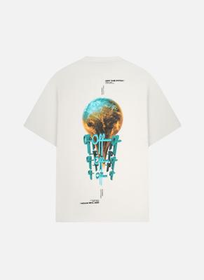 Off The Pitch World Loose Fit T-Shirt Heren Gebroken Wit - Maat XS - Kleur: Gebroken Wit | Soccerfanshop