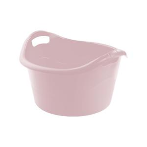 Grote teil/afwasbak/kuip - kunststof - rond - handvatten - 54 x 32 cm - 38 liter - roze