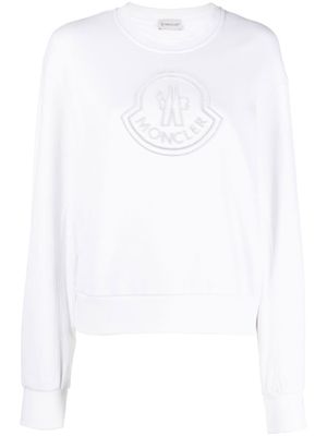 Moncler sweat à logo imprimé - Blanc