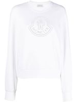 Moncler sweat à logo imprimé - Blanc