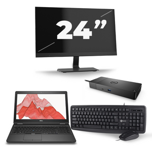 Dell Precision 3520 - Intel Core i7-7e Generatie - 15 inch - 16GB RAM - 256GB SSD - Windows 11 + 1x 24 inch Monitor