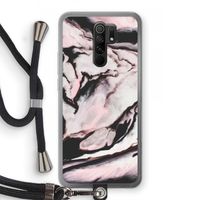 Roze stroom: Xiaomi Redmi 9 Transparant Hoesje met koord