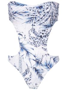 Lygia & Nanny maillot de bain à imprimé palmier - Bleu