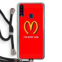 I'm lovin' you: Samsung Galaxy A20s Transparant Hoesje met koord