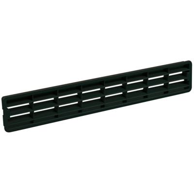 Nedco plintrooster - 458x75mm - zwart - kunststof