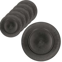 Othmar Decorations Diner/kerstdiner onderborden - 12x - mat zwart - 33 cm - rond