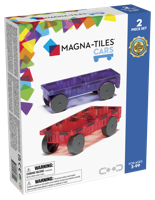 Magnatiles Cars 2 stuks paars en rood uitbreidingsset